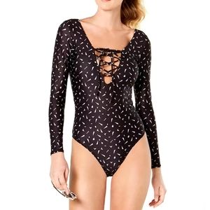 VOLCOM Juniors Geo Printed One-Piece Small S
